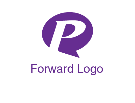 letter P speech bubble logo