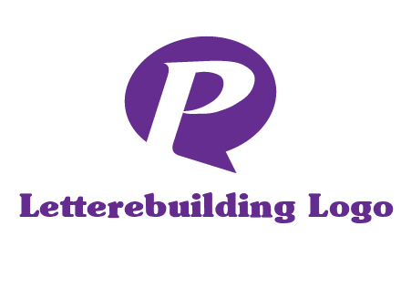 letter P speech bubble logo