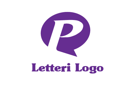 letter P speech bubble logo