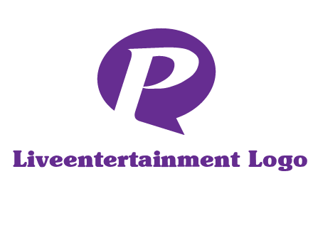 letter P speech bubble logo