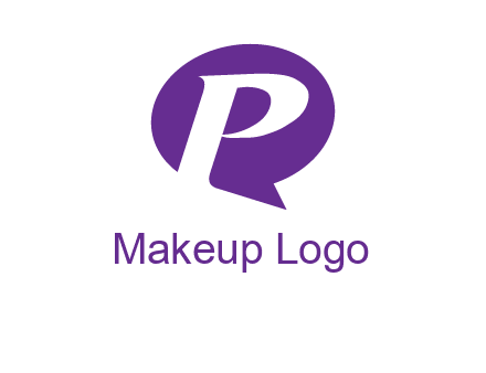letter P speech bubble logo