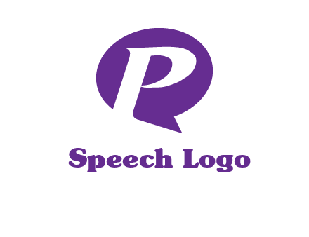 letter P speech bubble logo