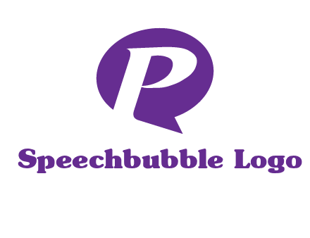 letter P speech bubble logo