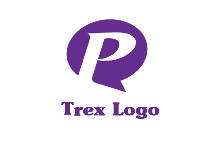 letter P speech bubble logo