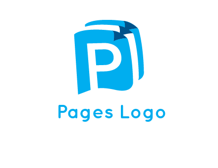 letter p on pages logo