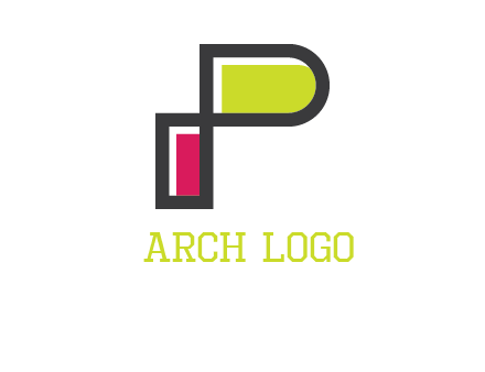 geometric letter p Logo