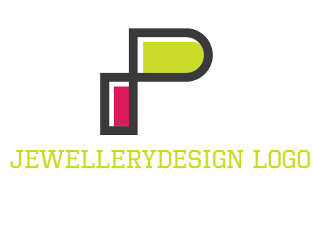 geometric letter p Logo