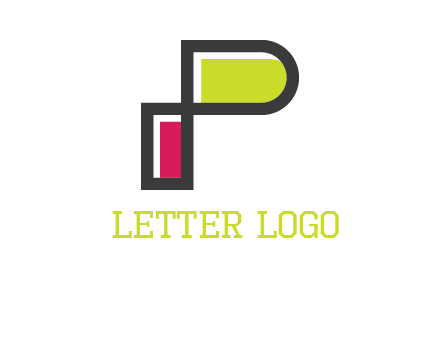 geometric letter p Logo