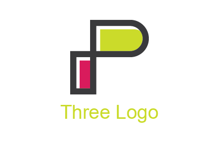 geometric letter p Logo