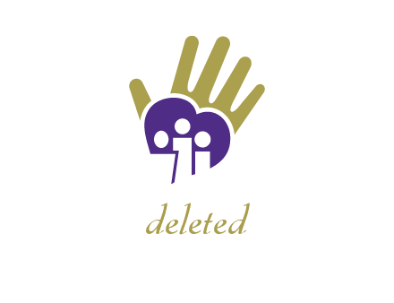family in hand and heart logo