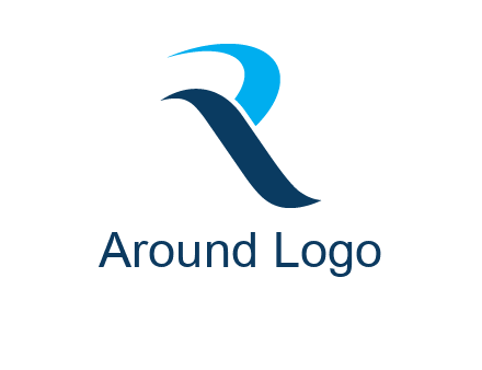 waves on letter R logo