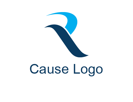 waves on letter R logo
