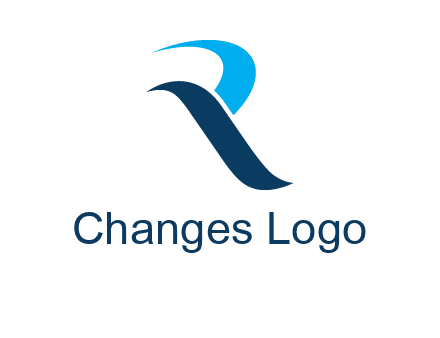 waves on letter R logo