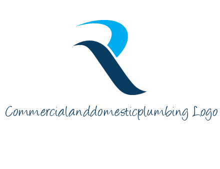 waves on letter R logo