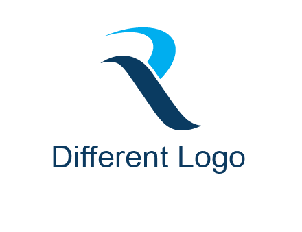 waves on letter R logo