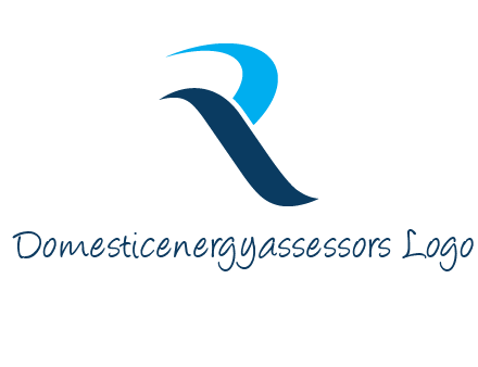 waves on letter R logo