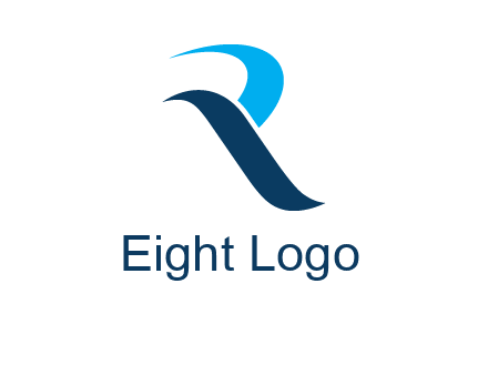 waves on letter R logo