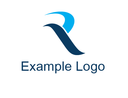waves on letter R logo