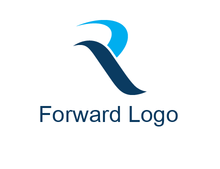 waves on letter R logo