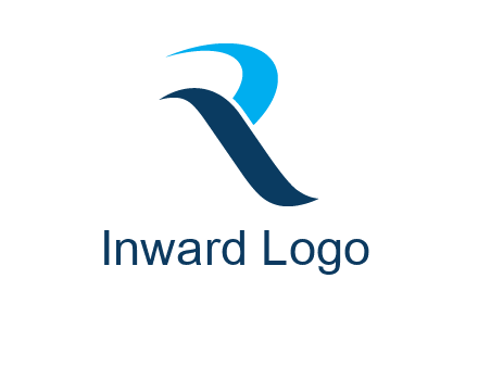 waves on letter R logo