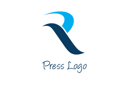 waves on letter R logo