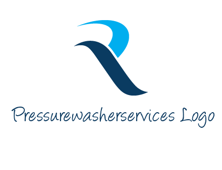waves on letter R logo