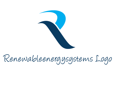 waves on letter R logo