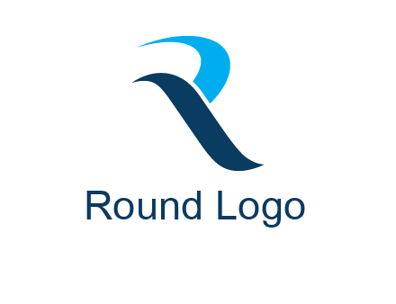 waves on letter R logo