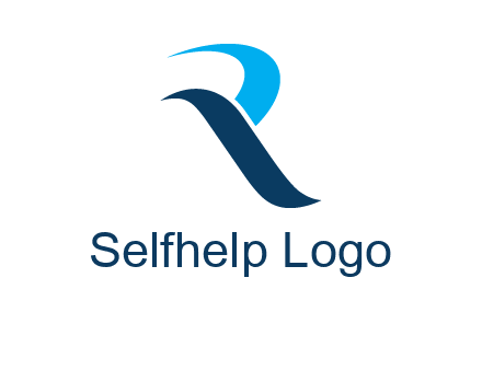 waves on letter R logo