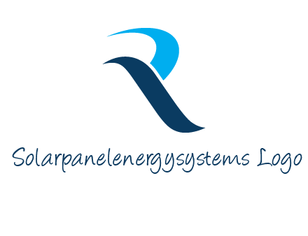 waves on letter R logo