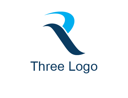 waves on letter R logo
