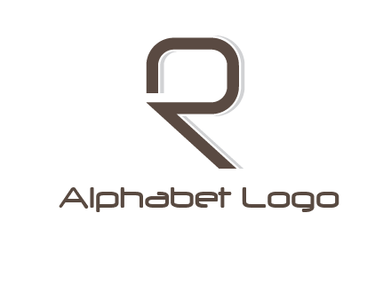 outline of letter r logo