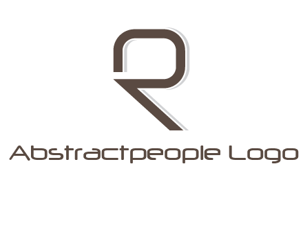 outline of letter r logo