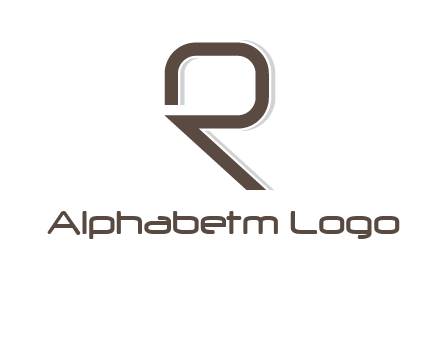 outline of letter r logo