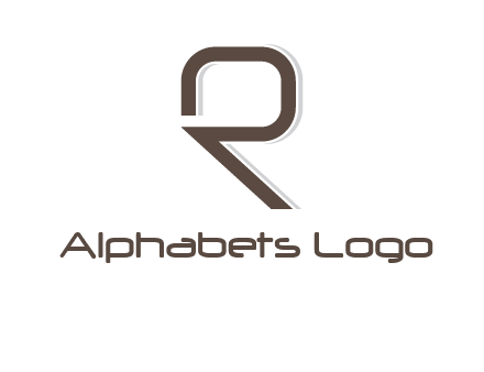 outline of letter r logo