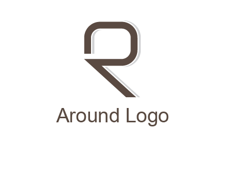 outline of letter r logo
