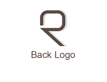 outline of letter r logo
