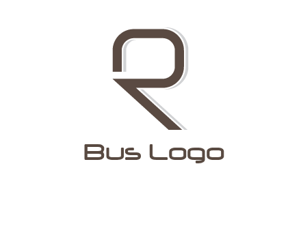 outline of letter r logo