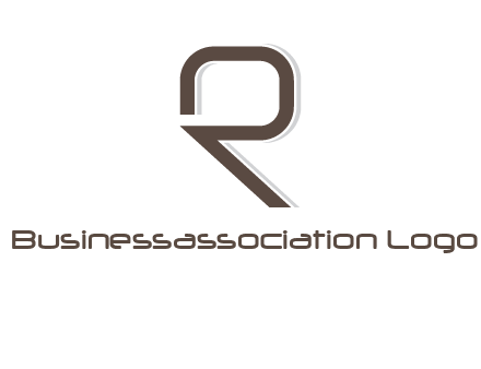 outline of letter r logo