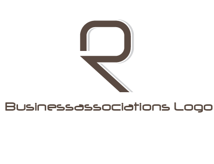outline of letter r logo