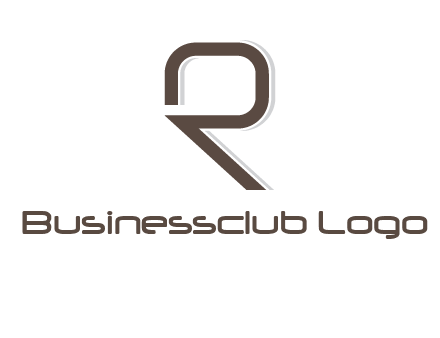 outline of letter r logo