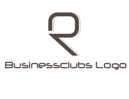 outline of letter r logo