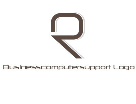 outline of letter r logo
