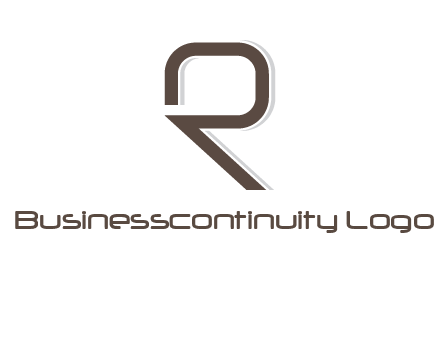 outline of letter r logo