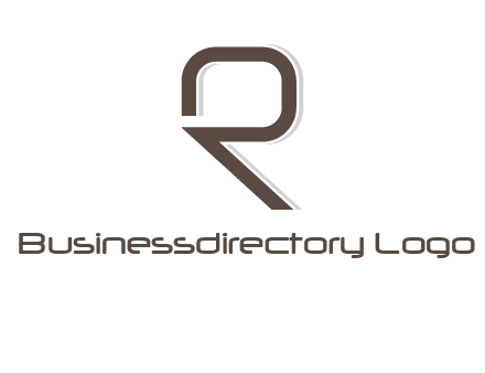 outline of letter r logo