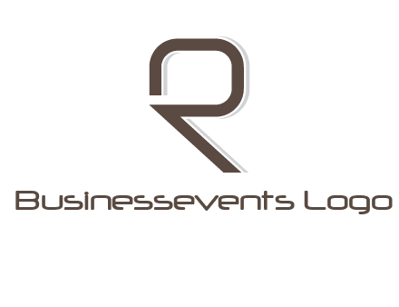 outline of letter r logo