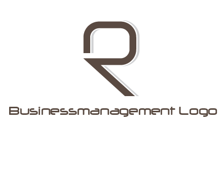 outline of letter r logo