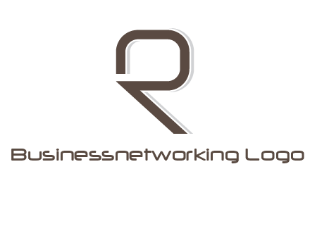 outline of letter r logo