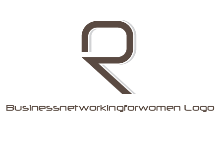 outline of letter r logo