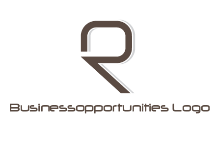 outline of letter r logo